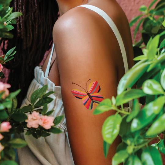 Tattly Temporary Tattoos 2pk - Rainbow Butterfly