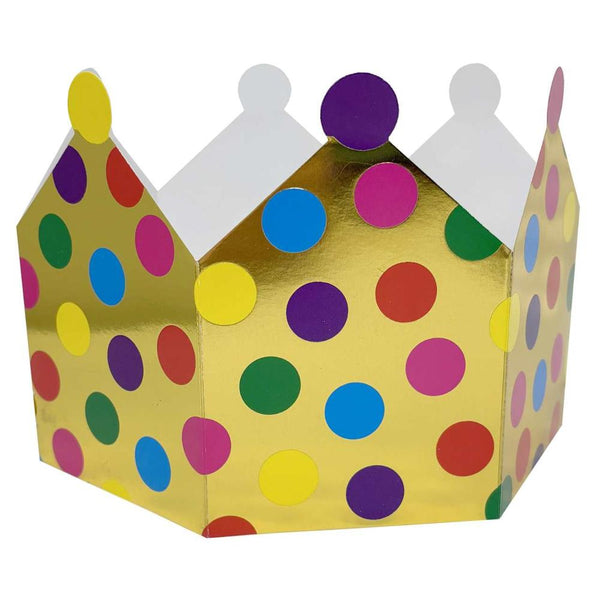 Party Partners Polka Dot Party Crowns 8pk