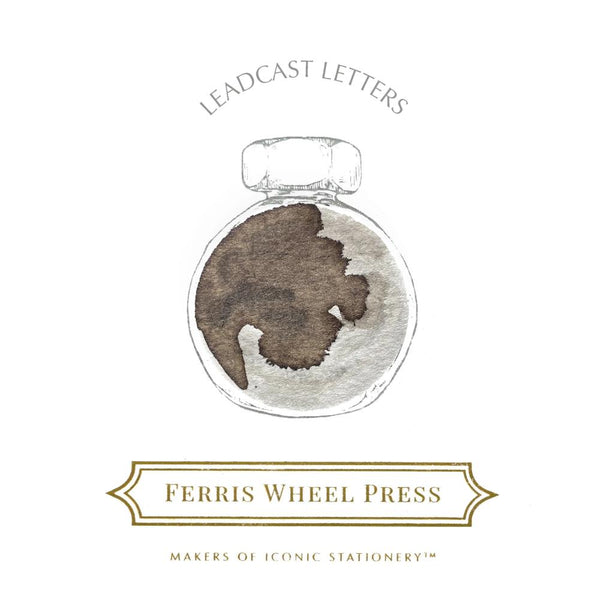 Ferris Wheel Press Bottled Ink - 10ml Leadcast Letters