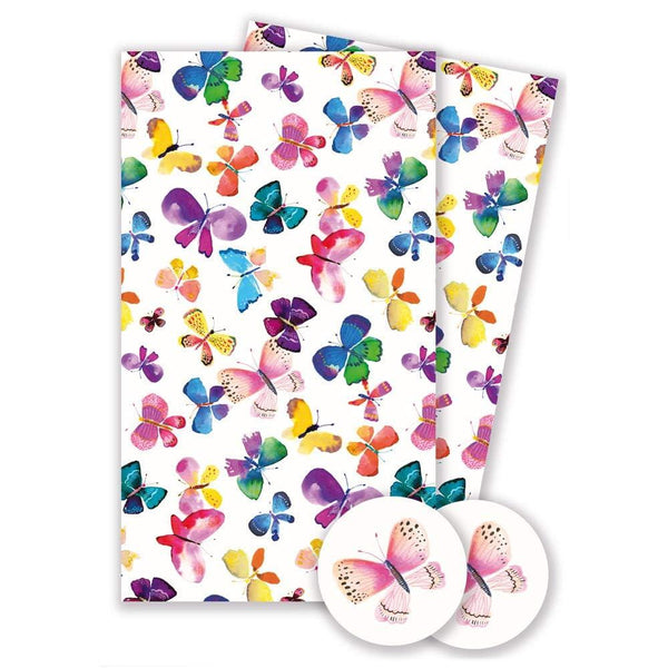 Abacus Gift Wrap Pack with Tags - Butterflies