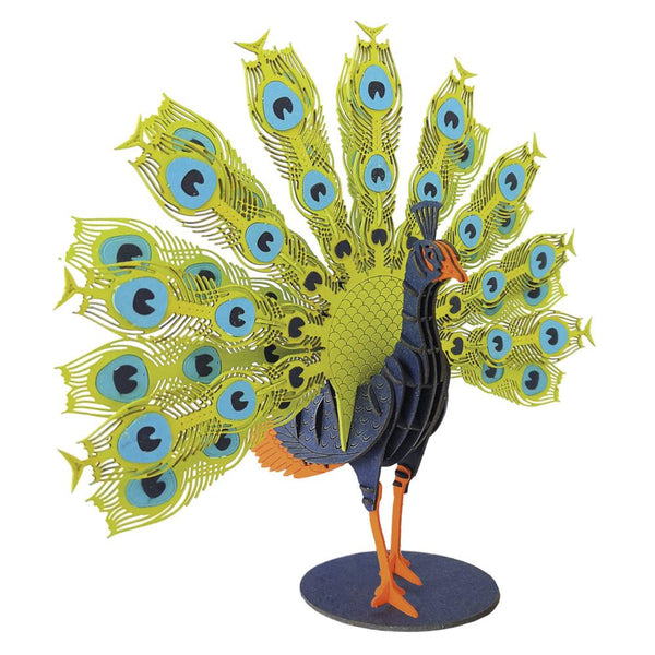 Fridolin 3D Animals Paper Model - Peacock #1