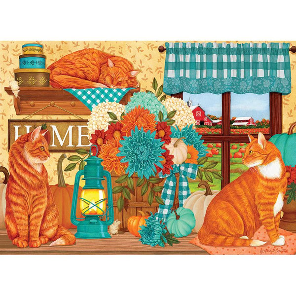 Cobble Hill 500pc Puzzle - Pumpkin Patch Cats