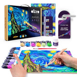 OKTO Sensory Art 3D Clay Painting Kit - Starry Night, Vincent Van Gogh