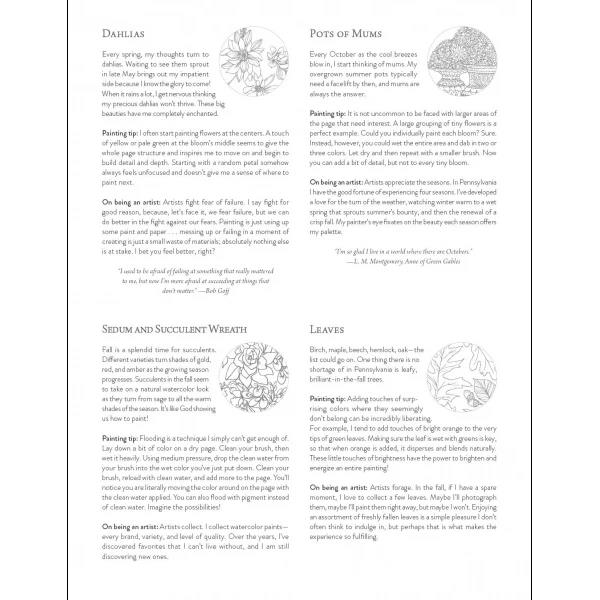 Kristy's Fall Cutting Garden: A Watercoloring Book by Kristy Rice