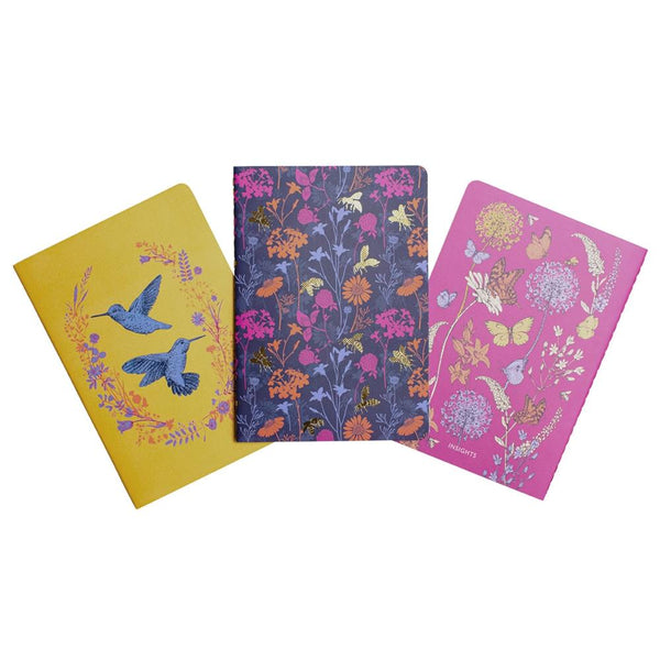 Insight Editions Sewn Notebook 3pk - Pollinators