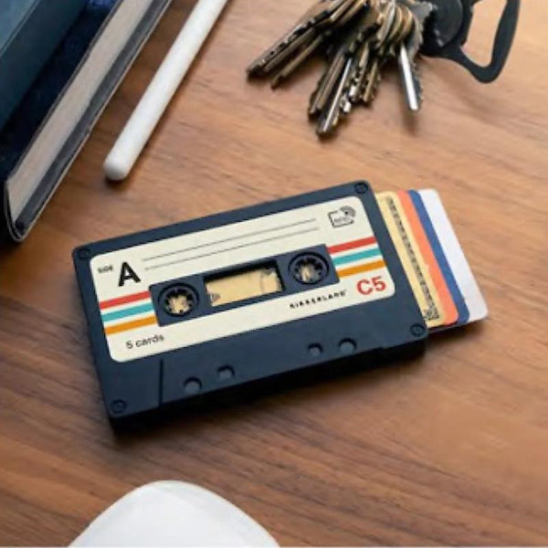 Kikkerland Pop-Up Card Holder - Cassette, Assorted