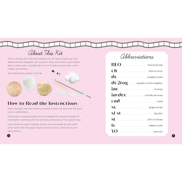The Unofficial Marilyn Monroe Crochet Kit & Book by Kati Gálusz
