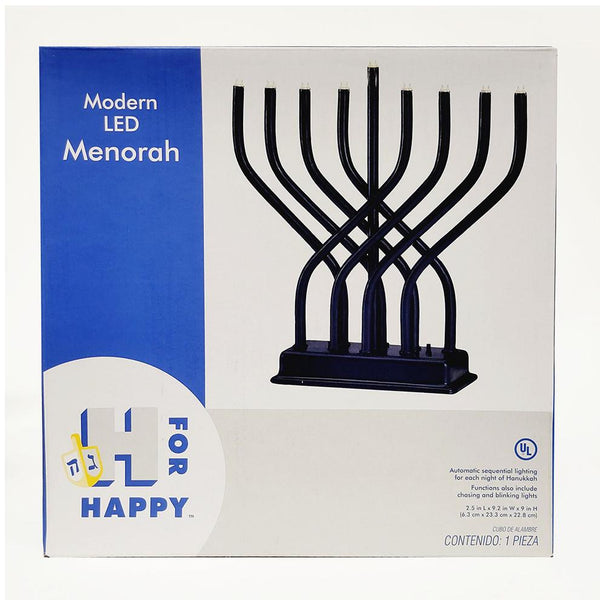 Rite Lite Modern LED Electric Menorah, Navy