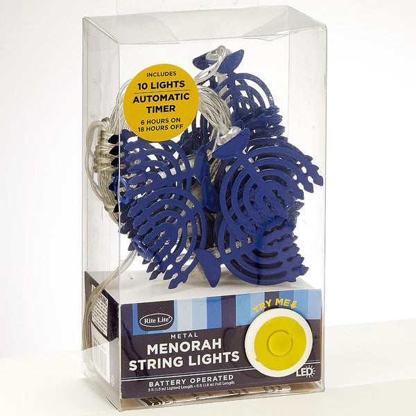 Rite Lite Metal Menorah LED String Lights