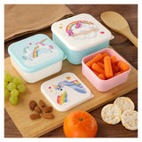 Puckator Stackable Lunch Box Set - Enchanted Rainbows Unicorn