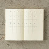 Midori 2025 Agenda - Monthly + Memo MD Notebook Diary, B6 Thin