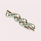 Stay Home Club Vinyl Sticker - Worry About Yourself