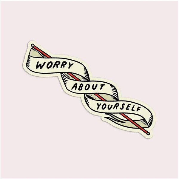 Stay Home Club Vinyl Sticker - Worry About Yourself