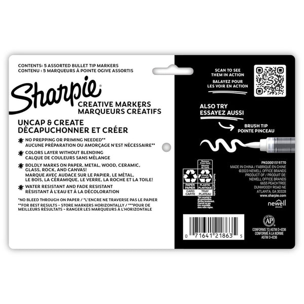 Sharpie Creative Markers Set - Water-based 5pk