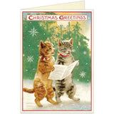 Cavallini Boxed Christmas Cards 10pk - Christmas Cats