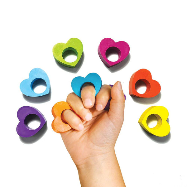Ooly Heart Ring Crayons - Set of 6
