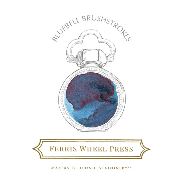 Ferris Wheel Press Bottled Ink - 38ml Bluebell Brushstrokes
