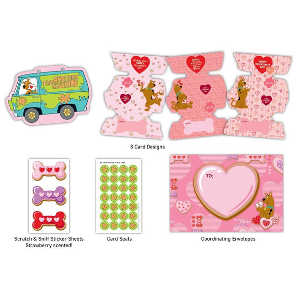 Scooby-Doo: Scooby Snacks Scratch & Sniff Sticker Valentines 28pk