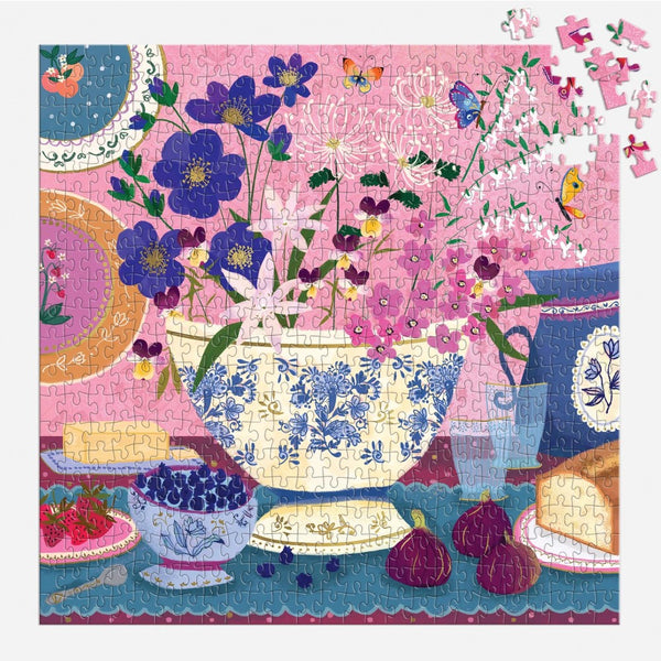Galison 500pc Foil Puzzle - Joy Laforme Art of the Table
