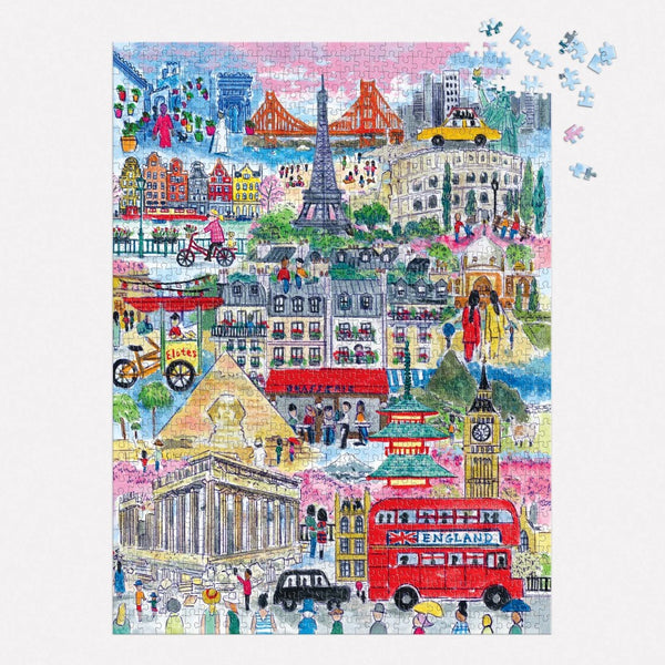 Galison 1000pc Puzzle - Michael Storrings Cities Around the World