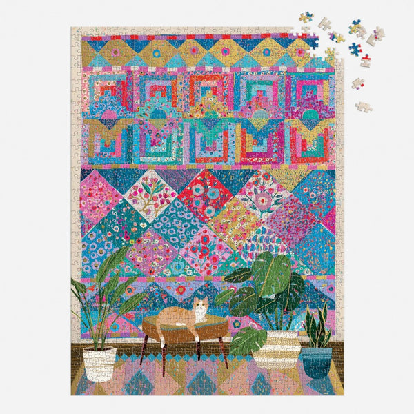 Galison 1000pc Foil Puzzle - Quilter's Corner