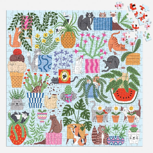 Galison 500pc Puzzle - Cats in the Houseplants