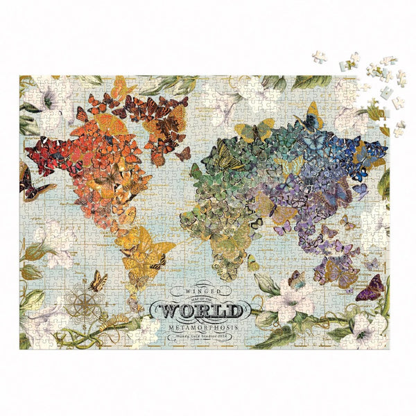 Galison 1000pc Foil Puzzle - Winged Metamorphosis