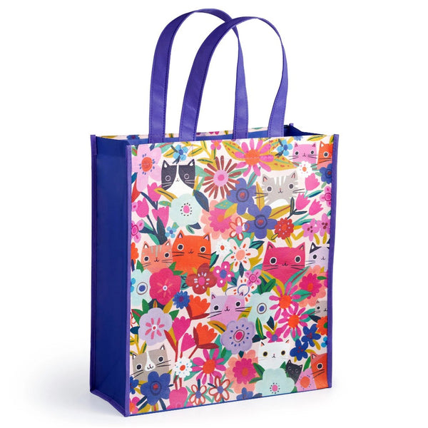 Mudpuppy Recycled Tote Bag - Blooming Cats