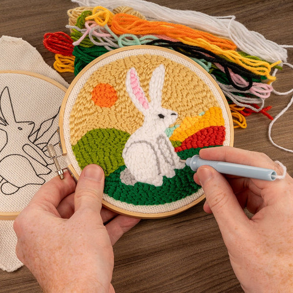 Kikkerland Mini Punch Needle Kit - Hare