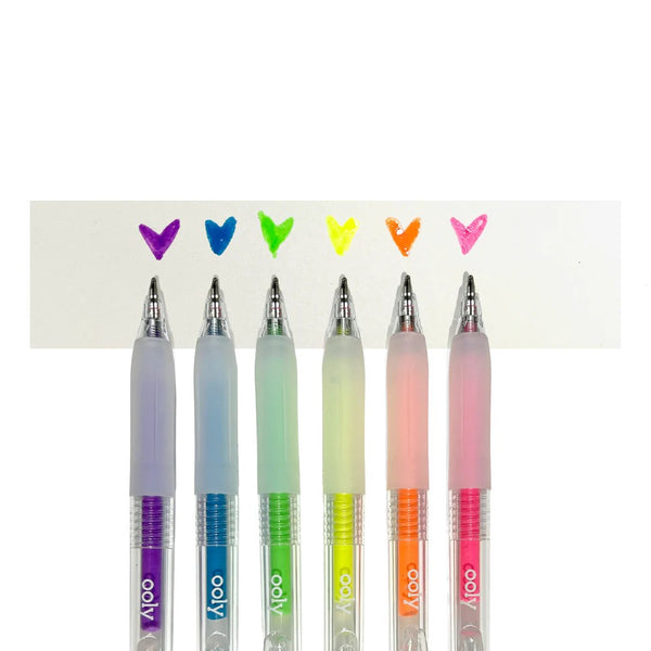 Ooly Jelly Gloss Neon Multi-Surface Deco Gel Pens 6pk