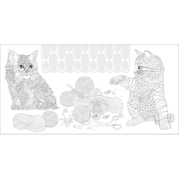 White Star Colouring Book - Relaxing Cats