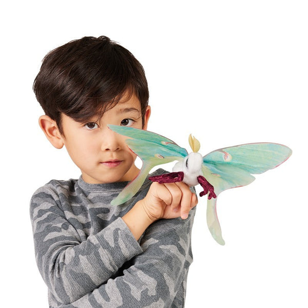 Folkmanis Finger Puppet - Luna Moth
