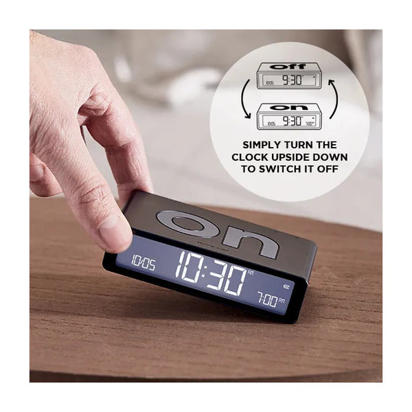 Lexon x Keith Haring Flip+ Reversible LCD Alarm Clock - Happy White