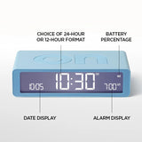 Lexon x Keith Haring Flip+ Reversible LCD Alarm Clock - Happy White