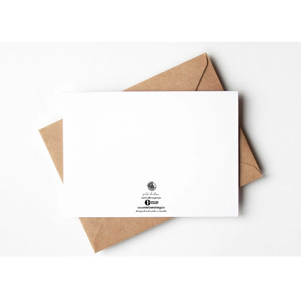 Mountain Mornings Greeting Card - Moon Phase, Blank Inside
