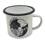 Mountain Mornings Enamel Camping Mug - My Happy Place, 12oz