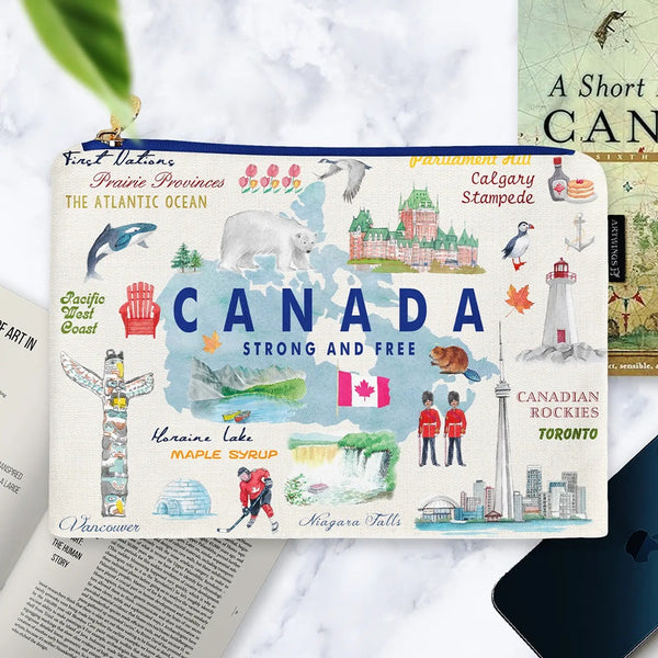 Northern Icons Canada Medium Pouch Bag - Canada Strong And Free