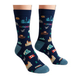 Northern Icons Canada Cotton Crew Socks - Toronto Canada City Graphic Travel Souvenir&nbsp;