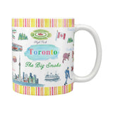 Northern Icons Canada Toronto Ontario Coffee Mug – Illustrated City Landmark Ceramic Cup Souvenir Gift