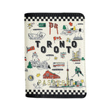 Northern Icons Canada Passport Cover / Case - Canada Travel Icons Faux Leather