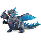 Folkmanis Hand Puppet - Three-Headed Blue Dragon