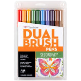 Tombow Dual Brush Pen Set 10pk Secondary Colours