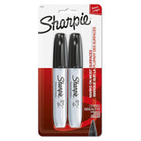 Sharpie Permanent Markers, Chisel Tip 2pk Black