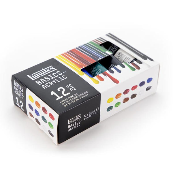 Liquitex Basics Acrylic Paint 12 x 22ml Tube Set