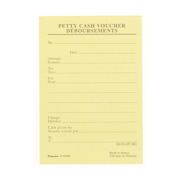 Blueline Petty Cash Vouchers 72-sheet