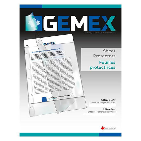 Gemex Sheet Protectors - Letter Size, Ultra-Clear