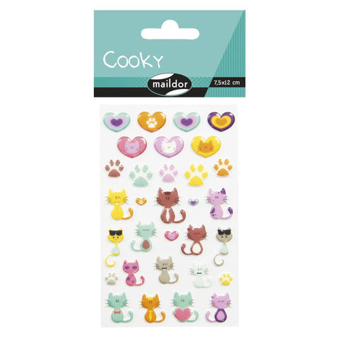 Maildor Cooky Stickers - Cats, Paws & Hearts