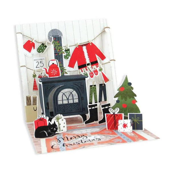 Up With Paper Pop-up Greeting Card, Cozy Christmas