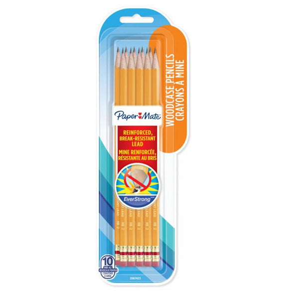 Paper Mate Everstrong Classic Woodcase Pencils, HB 10pk