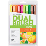 Tombow Dual Brush Pen Set 10pk Citrus